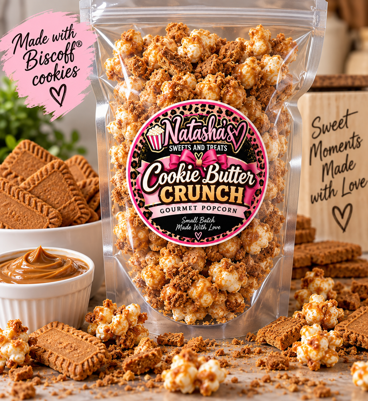 Cookie Butter Crunch Gourmet Popcorn