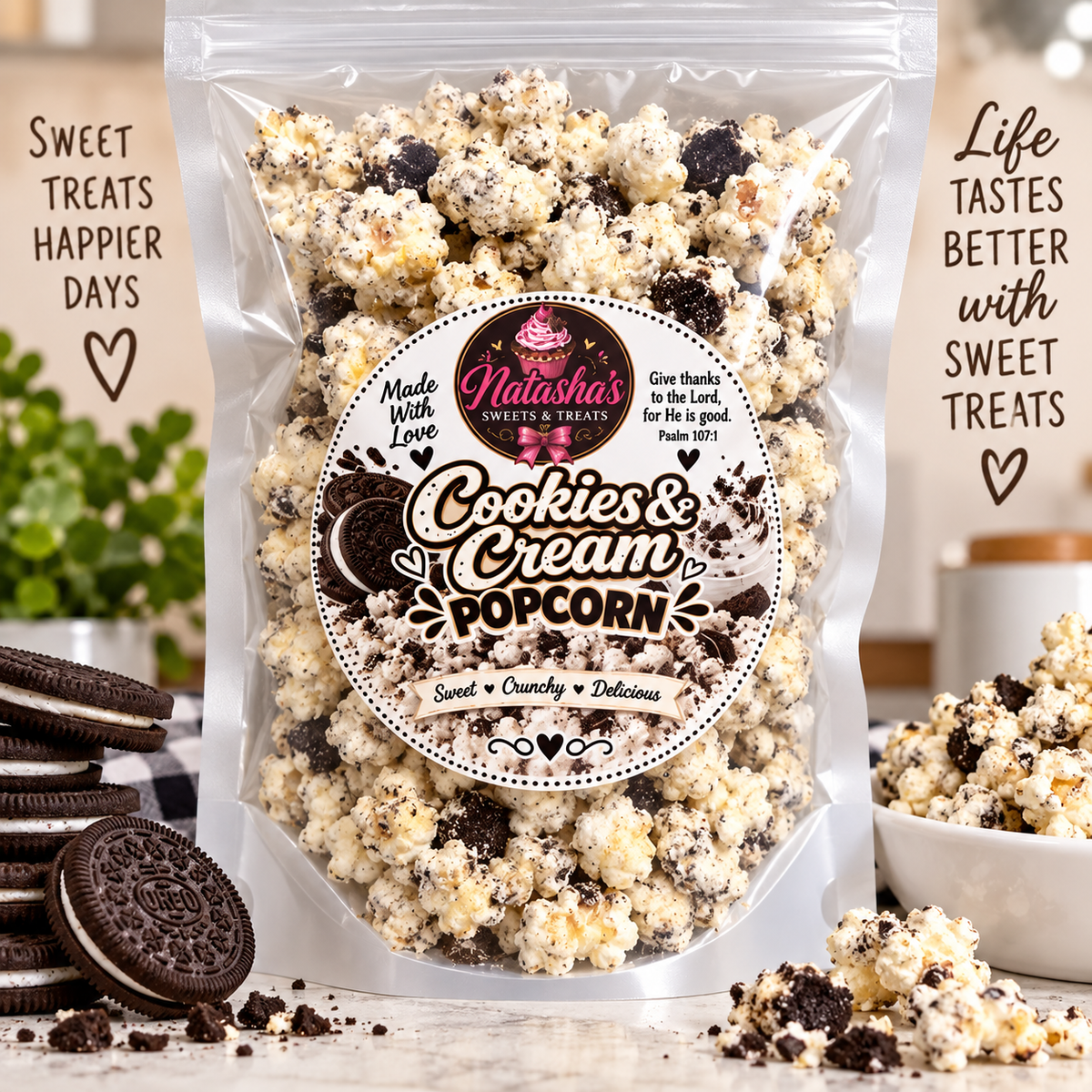 🍪 Cookies & Cream Gourmet Popcorn